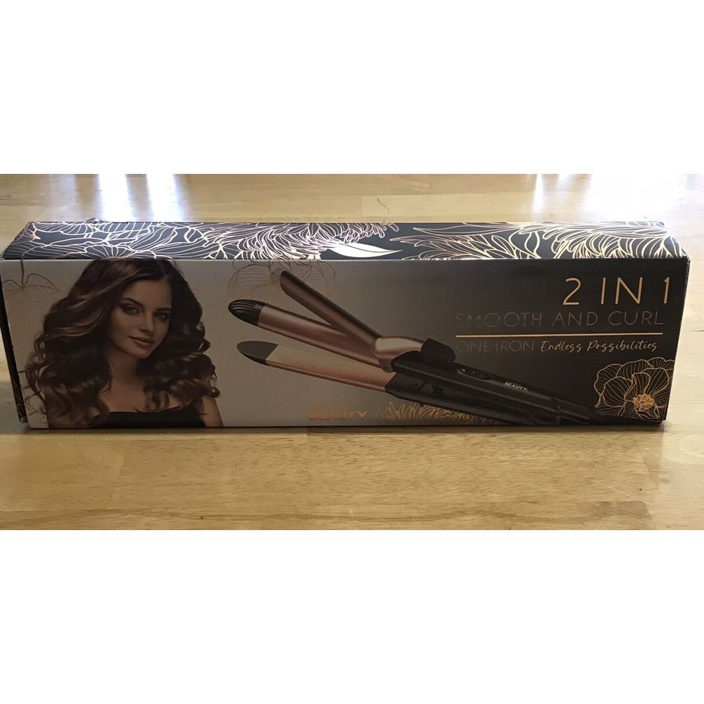 New Cortex Beauty 2 in 1 Smooth & Curl - Flat Iron Curling Iron Combo